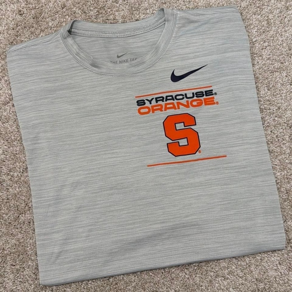 Nike Dri-FIT Syracuse Orange Long Sleeve Shirt | Grey | L‎ Tall